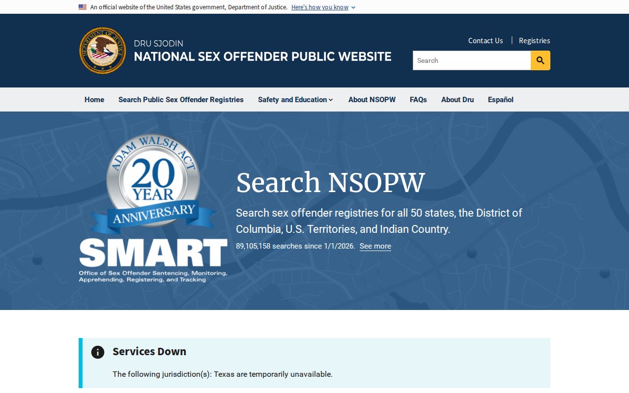 National search used with a Moore County sex offender lookup