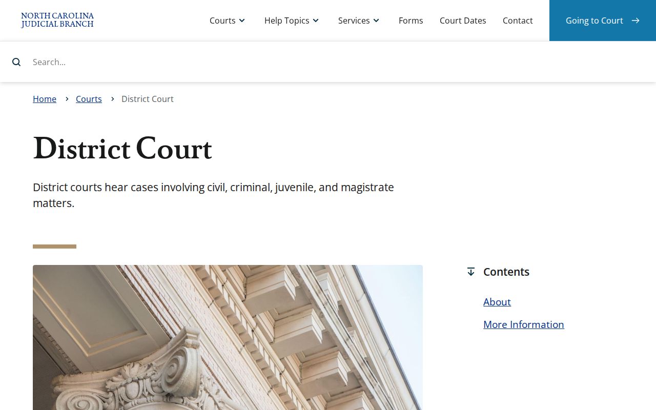 Pinehurst criminal records route to North Carolina District Court